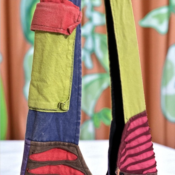 87 🌸 Colorful Boho Kitties Shoulder Shoulder Bag with zipper closure 100% cotton - Picture 3 of 3